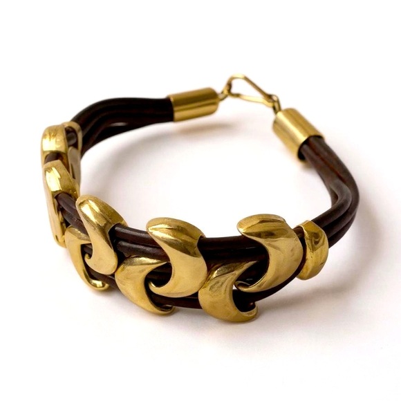 Gold and Brown Bracelet - Picture 1 of 6